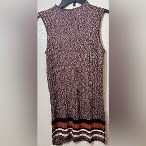 INC Womens Heather Mock Neck Sleeveless Light Sweater M